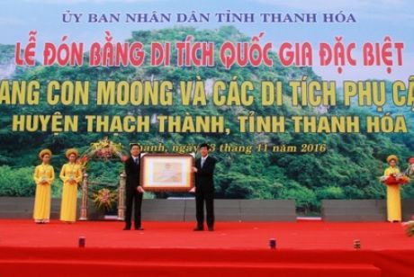 Hang Con Moong được công nhận là di tích Quốc gia đặc biệt